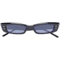 Valentino Eyewear Rockstud rectangle-frame sunglasses - Black