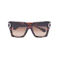 Valentino Eyewear VLogo Signature oversized-frame sunglasses - Brown