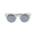 Mykita python-print wayfarer sunglasses - Silver