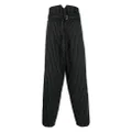 Youths In Balaclava high-rise pinstripe trousers - Black