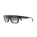 Alexander McQueen Eyewear logo-print D-frame sunglasses - Black