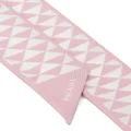 Prada triangle-logo twill scarf - Pink
