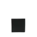 Zegna logo-plaque leather passport case - Black
