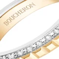 Boucheron 18kt yellow and white gold Quatre Radiant Edition Clou de Paris diamond wedding band