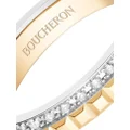 Boucheron 18kt yellow and white gold Quatre Radiant Edition Clou de Paris diamond wedding band