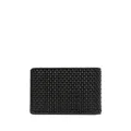 Zegna logo-detail woven leather wallet - Black