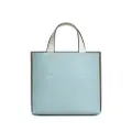 Marni two-tone leather tote bag - Blue
