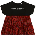 Dolce & Gabbana Kids logo-print short-sleeve dress - Black