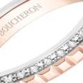 Boucheron 18kt rose and white gold Clou de Paris diamond wedding band - Pink
