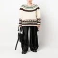 Junya Watanabe crew-neck knit jumper - Neutrals