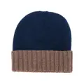 Dell'oglio ribbed detail knitted hat - Blue