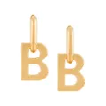 Balenciaga B-logo hoop earrings - Gold
