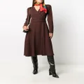 Dolce & Gabbana belted longuette dress - Brown