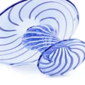 HAY Flare Stripe glass candleholder - Blue