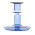 HAY Flare Medium glass candleholder - Blue
