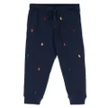 Ralph Lauren Kids Polo Pony-embroidered track pants - Blue