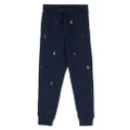 Ralph Lauren Kids Polo Pony-embroidered track pants - Blue