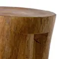 POLSPOTTEN Round four-legs wood stool - Brown