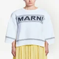 Marni logo intarsia-knit sweater - White