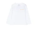 Aspesi Kids text print long sleeve T-shirt - White
