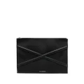 Alexander McQueen Harness logo-print clutch bag - Black