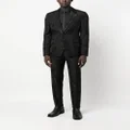 Alexander McQueen Graffiti jacquard-logo tailored trousers - Black
