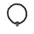 Alexander McQueen Pavé Skull beaded bracelet - Black