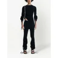 Dion Lee gathered ribbed utility trousers - Black