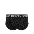 Dolce & Gabbana logo-waistband polka-dot briefs - Black
