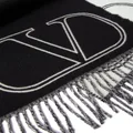 Valentino Garavani VLogo Signature jacquard-knit scarf - Black
