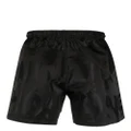Alexander McQueen logo-jacquard swim shorts - Black