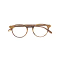 Garrett Leight Clune round-frame tortoiseshell glasses - Brown