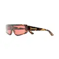 Aries oversized-frame design sunglasses - Brown