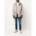 Canali contrasting-panel feather-down coat - Neutrals