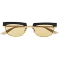 Gucci Eyewear colour-block tinted-lens sunglasses - Gold
