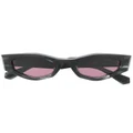 Valentino Eyewear Rockstud irregular-frame sunglasses - Black