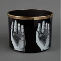 Fornasetti hand-print wastepaper basket - Black