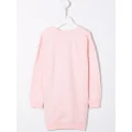 Moschino Kids teddy bear-print sweater dress - Pink