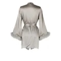 Gilda & Pearl silk Kitty short robe - Silver
