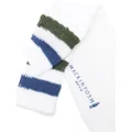 Mackintosh stripe-trim cotton socks - White