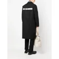 Jil Sander logo-print coat - Black