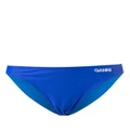 GANNI logo-print bikini bottoms - Blue