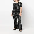Sonia Rykiel monogram-pattern knitted top - Black