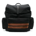 Zegna stripe-trim backpack - Black