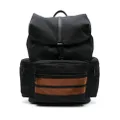 Zegna stripe-trim backpack - Black