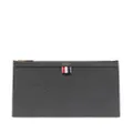 Thom Browne pebbled rectangular clutch bag - Grey