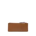 Michael Kors pebbled-leather slim card case - Brown