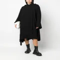 Yohji Yamamoto asymmetric hooded coat - Black