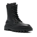 Calvin Klein flatform lace-up boots - Black