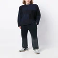 White Mountaineering slouchy paneled jumper - Blue